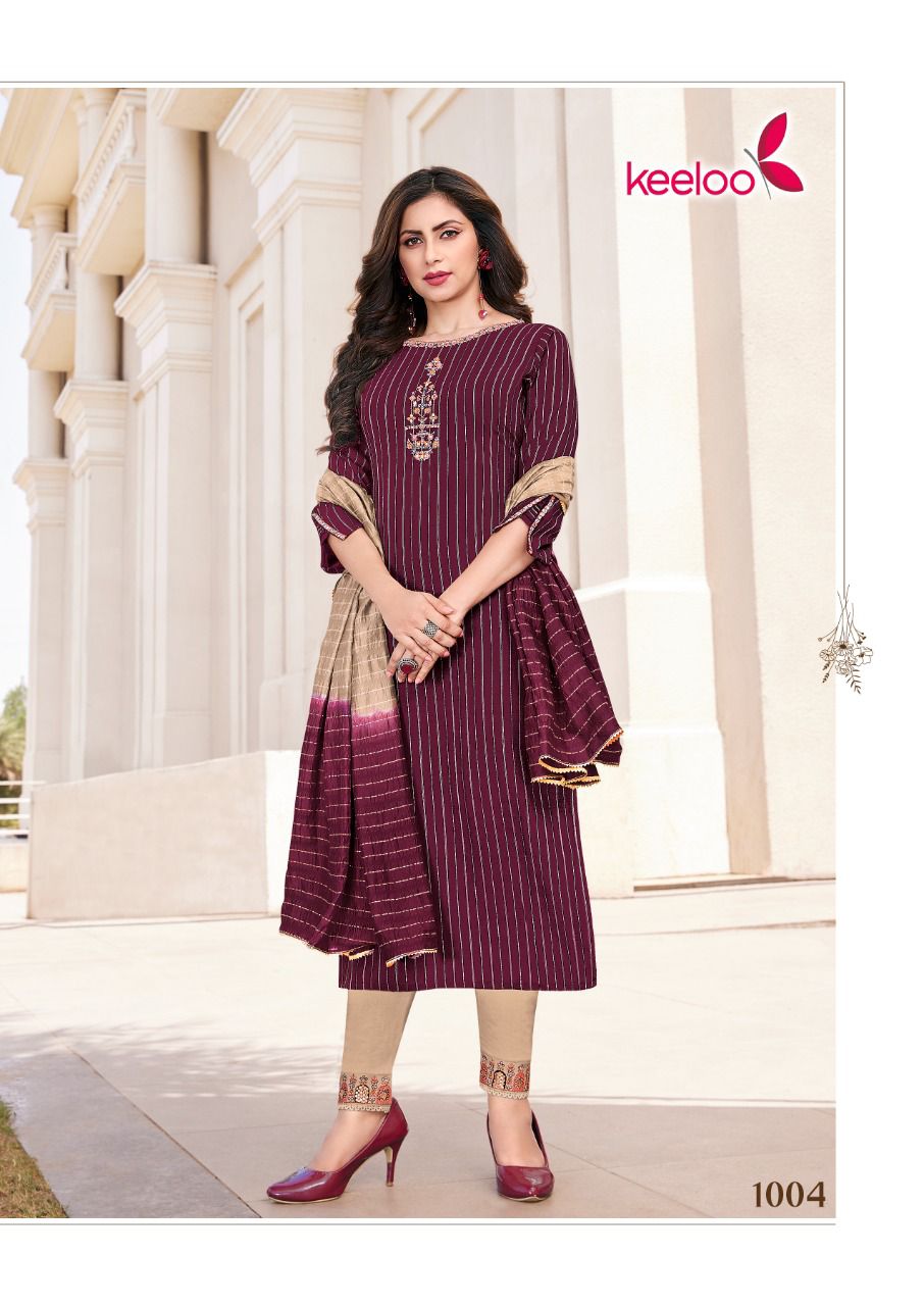 Keeloo Sawari Vol 1 Ethnic Wear Wholesale Kurti Pant With Dupatta Catalog
